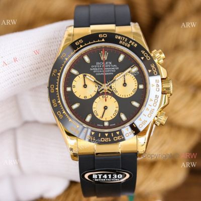 Better Factory BT Rolex Paul Newman Daytona Cal.4130 Watch OysterFlex Rubber Strap Superclone